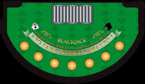 casino party blackjack table