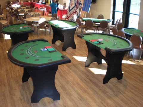 Blackjack Tables at a Casino Night Party in Phoenix, AZ
