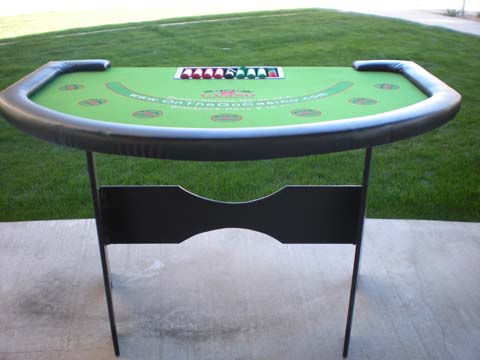 Blackjack table at a casino party in Phoenix