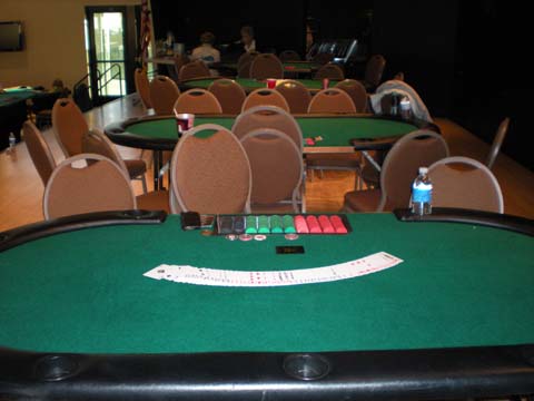 Poker table at a casino night in Tucson